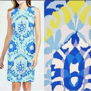 J McLaughlin Belinda Oahu Shift Sheath Sleeveless Dress Size 10 12